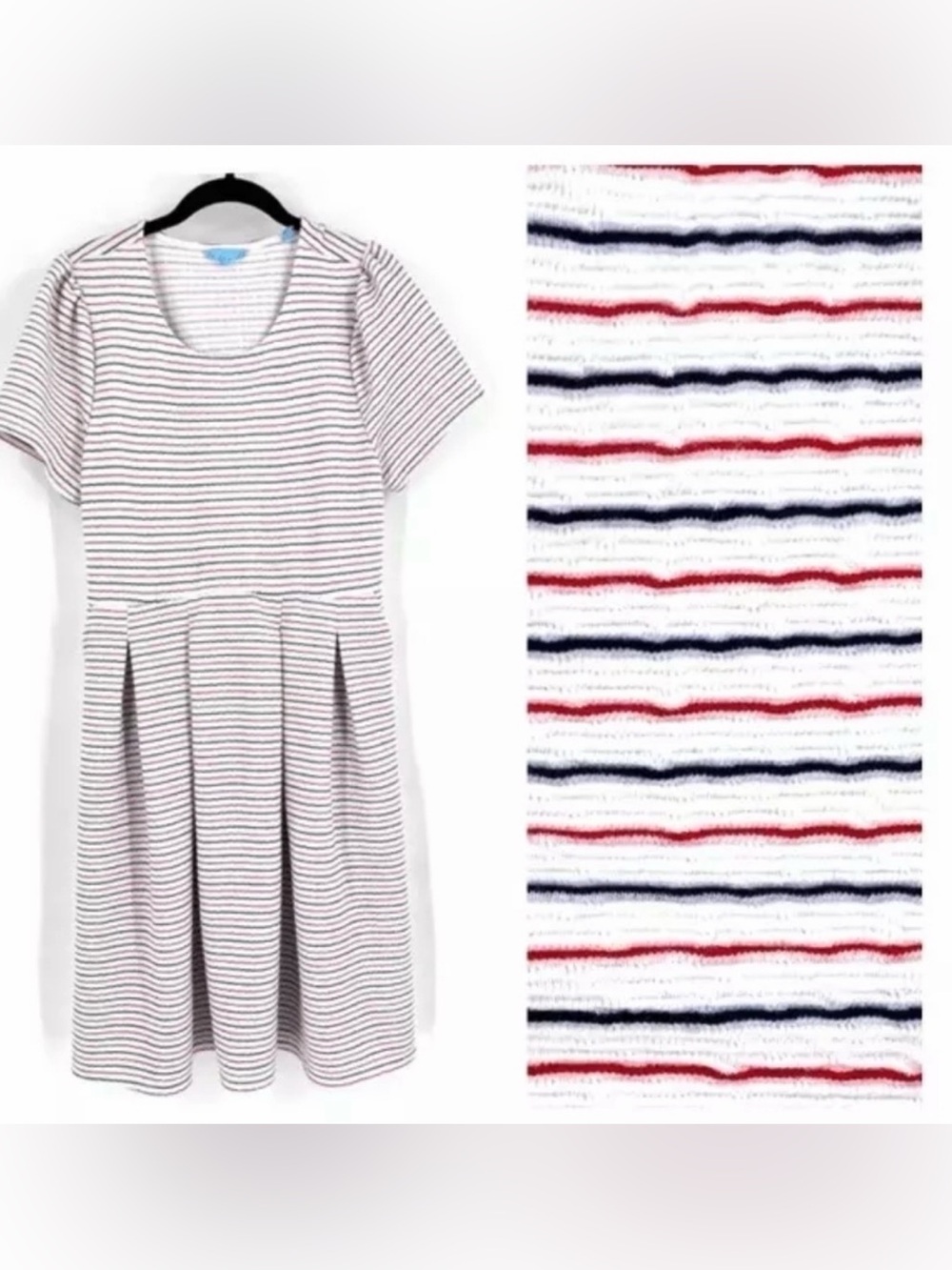 Draper James RSVP Striped Fit & Flare Knit Dress Size S